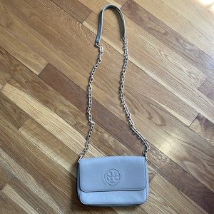 Tory Burch beige crossbody purse